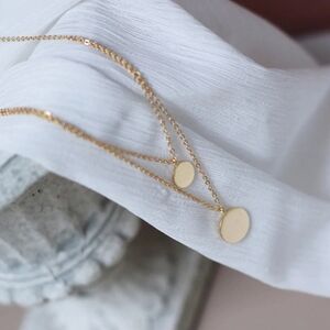 Layered gold necklace